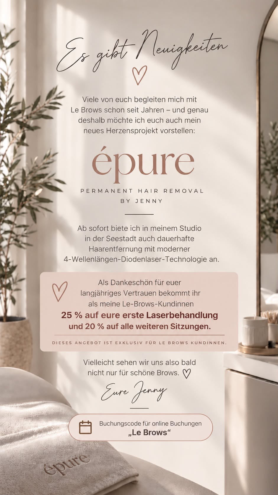 Exklusives Angebot von epure für Le Brows Kundinnen